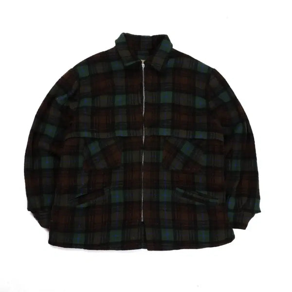 [BUNJANG] Woods Check Pattern Wool Blouson Jacket / 우즈 Woods Check Pattern Wool Blouson Jacket