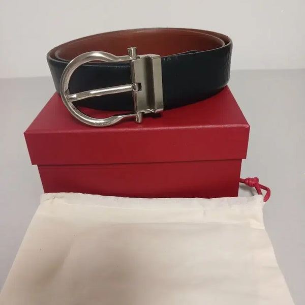 [BUNJANG] Salvatore Ferragamo Reversible Leather Belt Black/Brown / 페라가모 벨트 블랙/브라운 정품