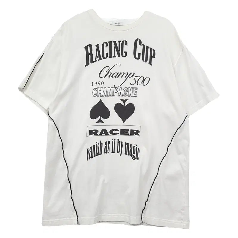 [BUNJANG] ETC E Printing White T-shirt XL / 이티씨이 프린팅 화이트 반팔티 XL