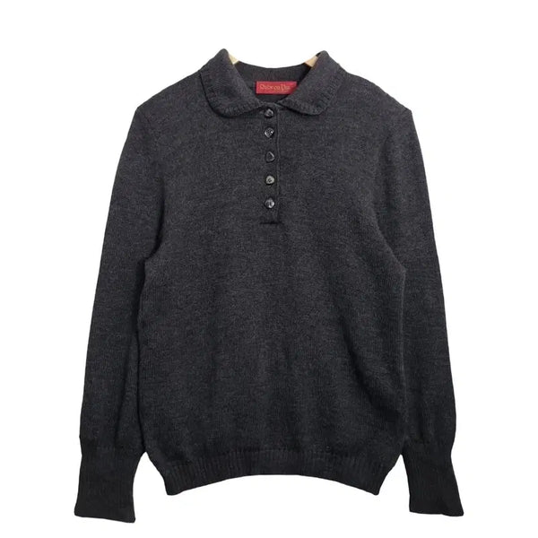 [BUNJANG] Ruby On Dia Grey Wool 100% Knit Sweater / RUBY ON DIA 그레이  카라 니트 [M] 울 100%