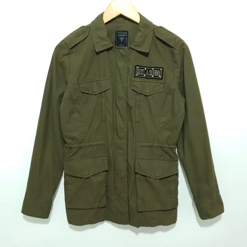 [BUNJANG] Guess Women's Flower Leopard Artwork Parka Jacket XS / 게스 여성 플라워 호피 아트웍 야상 자켓 XS
