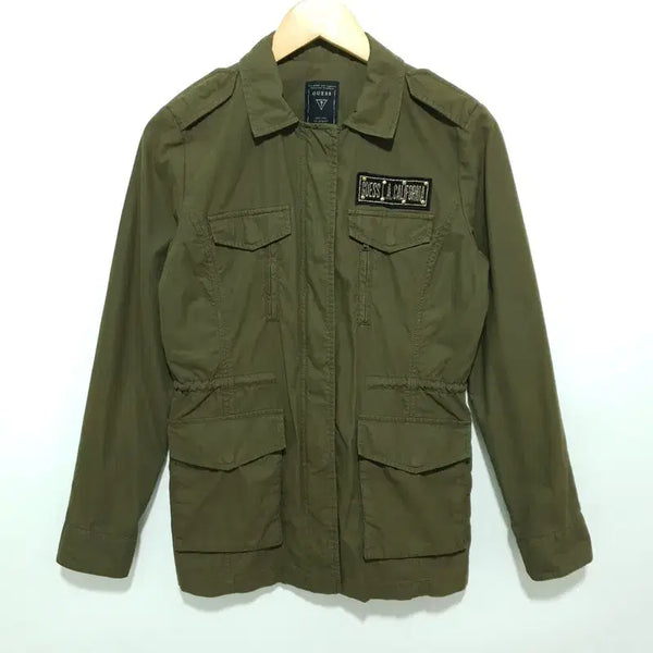 [BUNJANG] Guess Women's Flower Leopard Artwork Parka Jacket XS / 게스 여성 플라워 호피 아트웍 야상 자켓 XS
