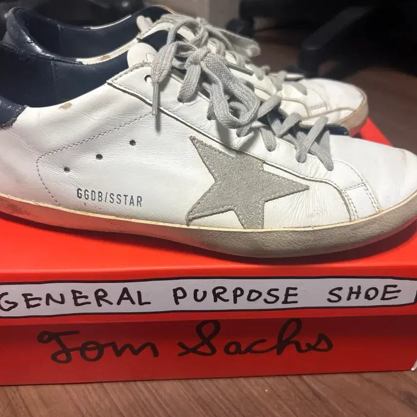 [BUNJANG] Golden Goose Superstar Sneakers White Navy / 골든구스 슈퍼스타 스니커즈 화이트 네이비