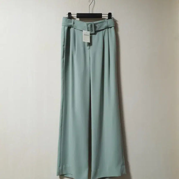 [BUNJANG] OJO DEL PI Belted Pintuck Wide Slacks Pants Size 2 (New) / 오조델피 벨티드 핀턱 와이드 슬랙스 팬츠 2사이즈 새상품