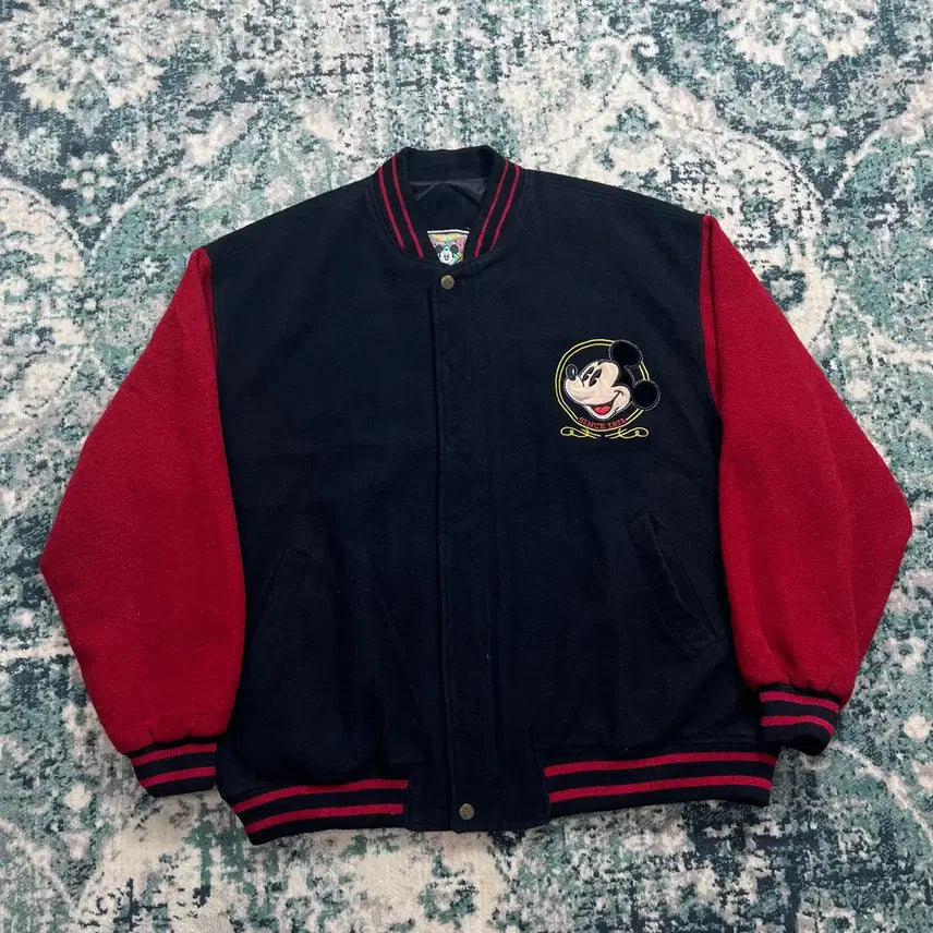 [BUNJANG] Disney Mickey Mouse 90s Varsity Jacket (M) / 90s Mickey S.S 디즈니 미키 바시티 자켓 (M)