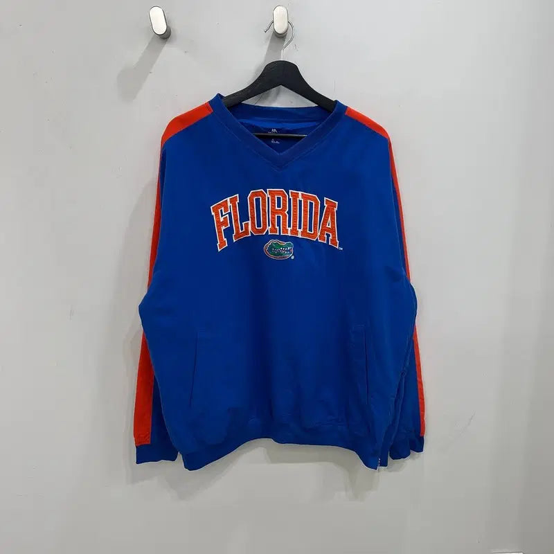 [BUNJANG] Florida Alligator Patch Colorblock Warm-Up Jacket / 플로리다 악어 패치 배색 웜업 r4480