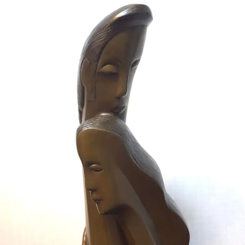 [BUNJANG] Kim Beon Bronze Sculpture 'Lovers' (Height 47cm) / 조각가 김번 작가의 브론즈 작품 [연인] - 높이47cm