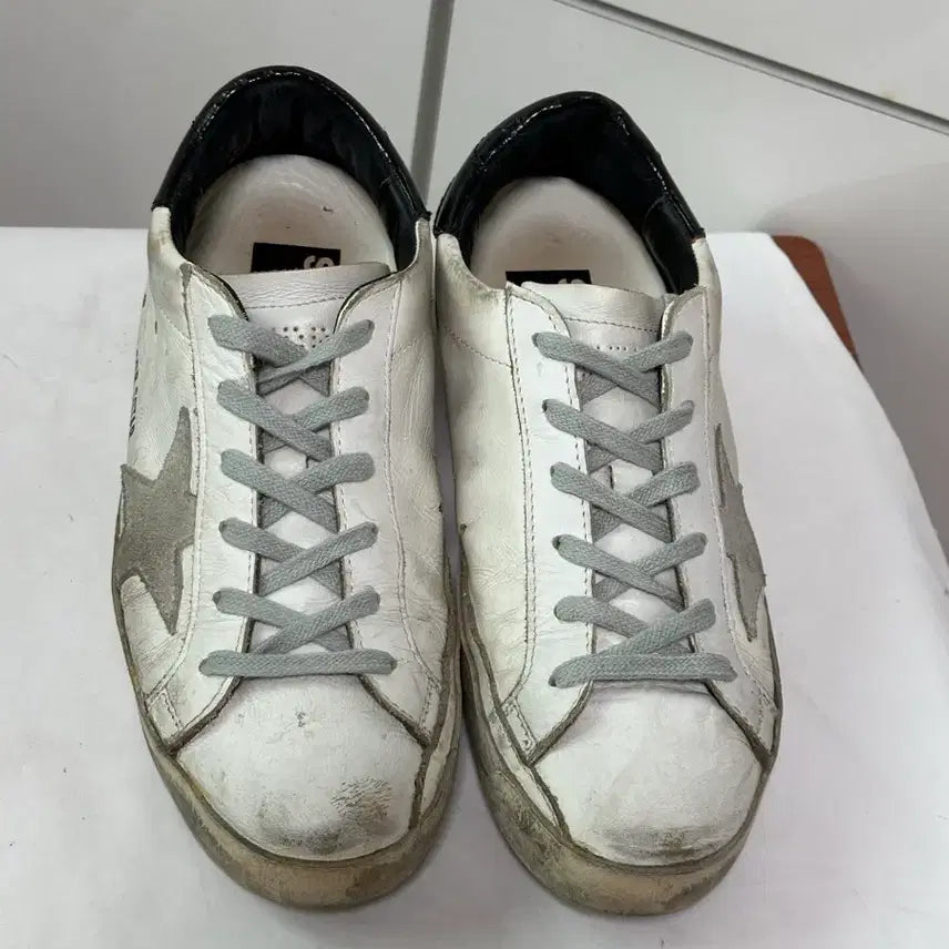 [BUNJANG] Golden Goose Superstar White Grey Sneakers / 골든구스 슈퍼스타 화이트 그레이 37