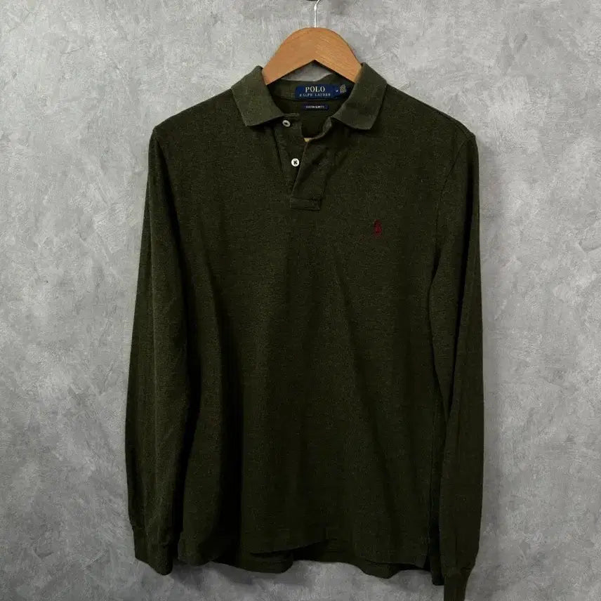 [BUNJANG] Polo Ralph Lauren Long Sleeve Collared Shirt Olive M / 폴로 랄프로렌 긴팔 카라티 올리브 M