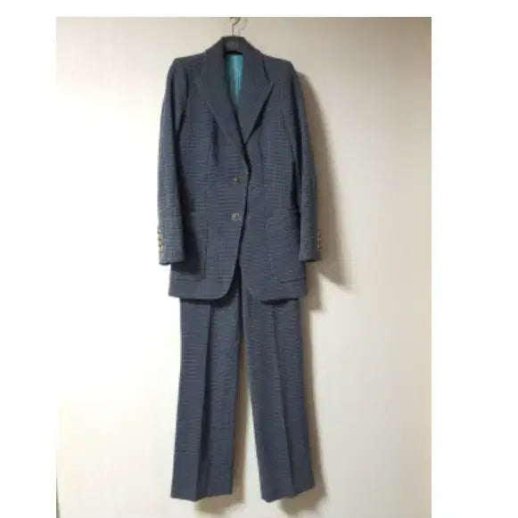 [BUNJANG] Michaa Houndstooth Check Jacket + Pants Set (Size 44) / 미샤 michaa 하운드투스체크 자켓 + 팬츠 셋업 44사이즈 정품