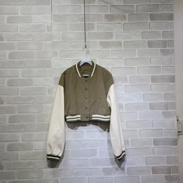 [BUNJANG] Baseball Bomber Cropped Jacket / ㅎ860 크롭 야구점퍼 F
