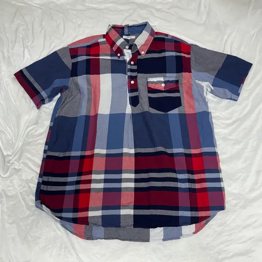 [BUNJANG] Engineered Garments Popover Short Sleeve Shirt / 엔지니어드 가먼츠 팝오버 반팔 셔츠
