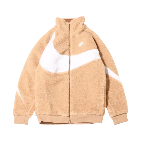 [BUNJANG] Nike Big Swoosh Reversible Fleece Jacket Hemp White / 나이키 빅스우시 리버시블 플리스 자켓 헴프 화이트