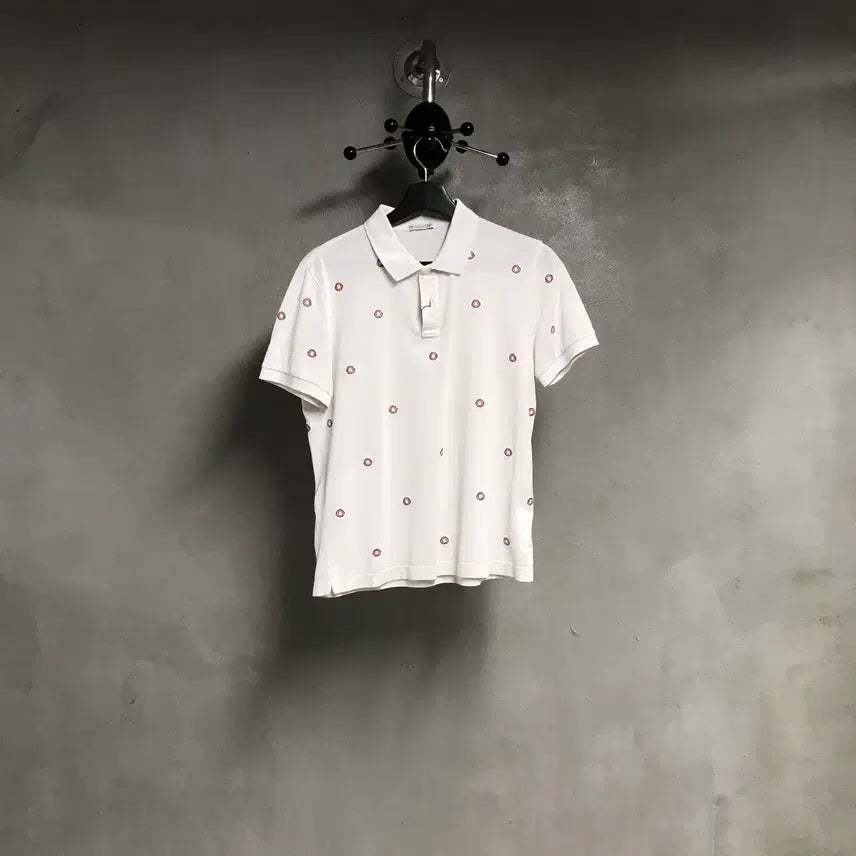 [BUNJANG] Moncler Short Sleeve Polo Shirt White M / 몽클레어 반팔 카라티 화이트  M