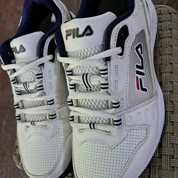 [BUNJANG] Fila Sneakers White Navy 255mm / 휠라 운동화 화이트 네이비 8 255