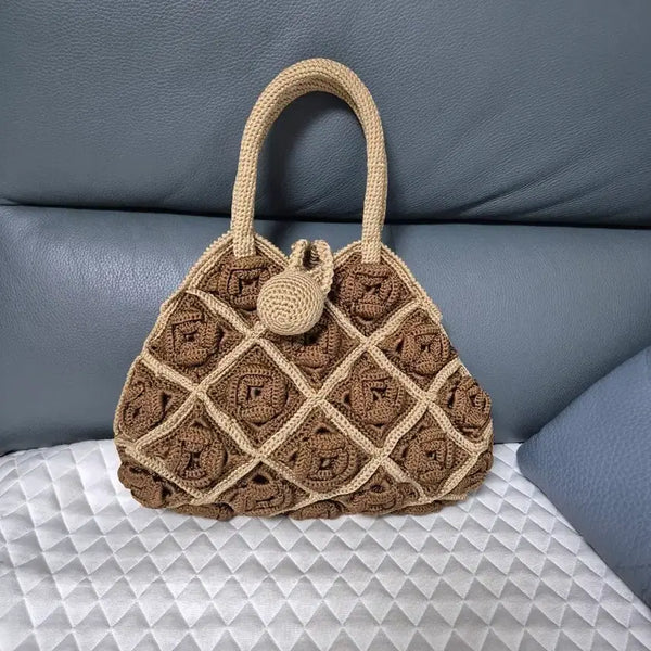 [BUNJANG] Hand-Knitted Tote Bag / 손뜨개헨드메이 토트백