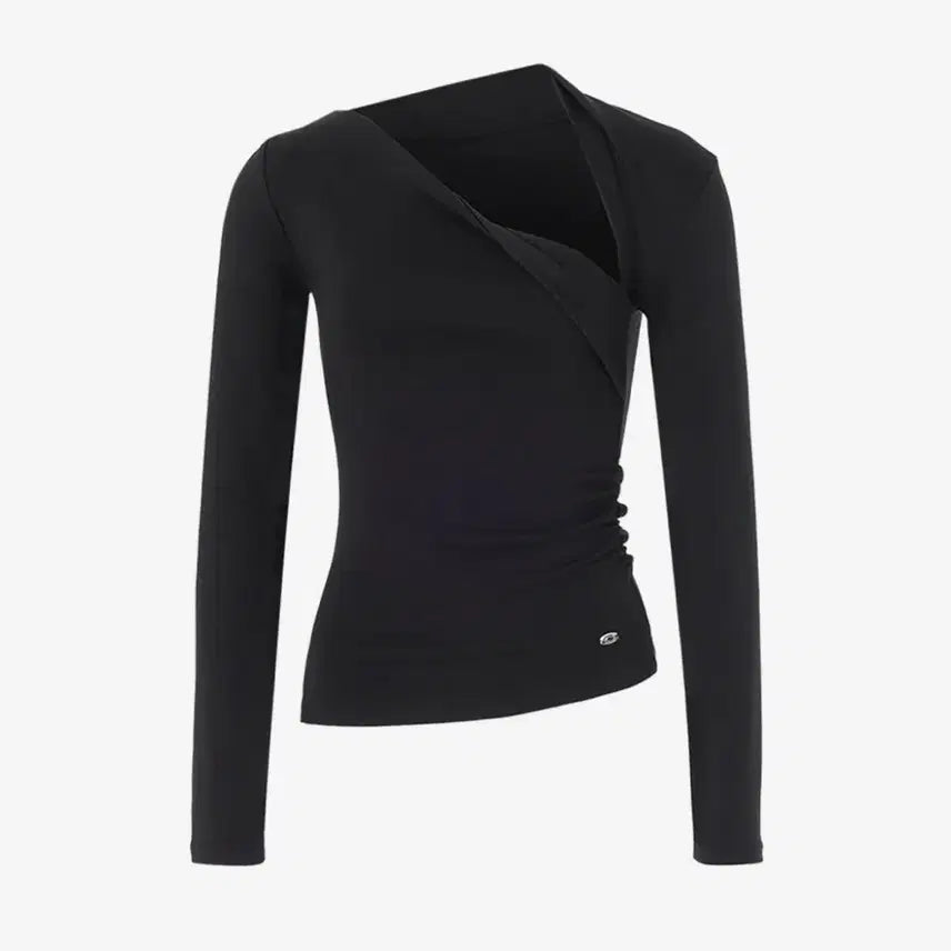 [BUNJANG] Crank Twist Neck Shirring Top Black / 크랭크 트위스트 넥 셔링 탑 블랙
