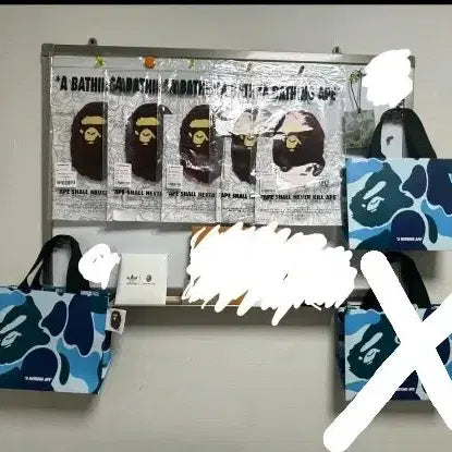 [BUNJANG] BAPE Camo Tote Bag / 베이프 카모 토트백,신발끈