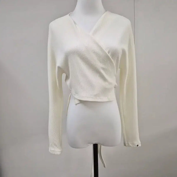 [BUNJANG] XEXYMIX Ribbed Short Sleeve T-Shirt Ivory / 젝시믹스 골지 반팔 티셔츠 아이보리