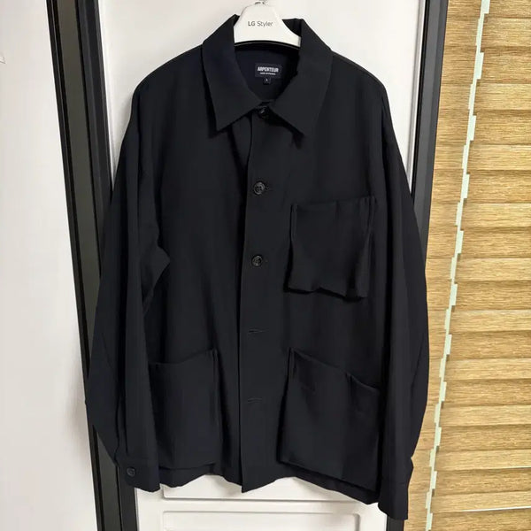 [BUNJANG] Arpenteur Niva Wool Gabardine Unlined Jacket Navy / 아펜쳐 니바 자켓