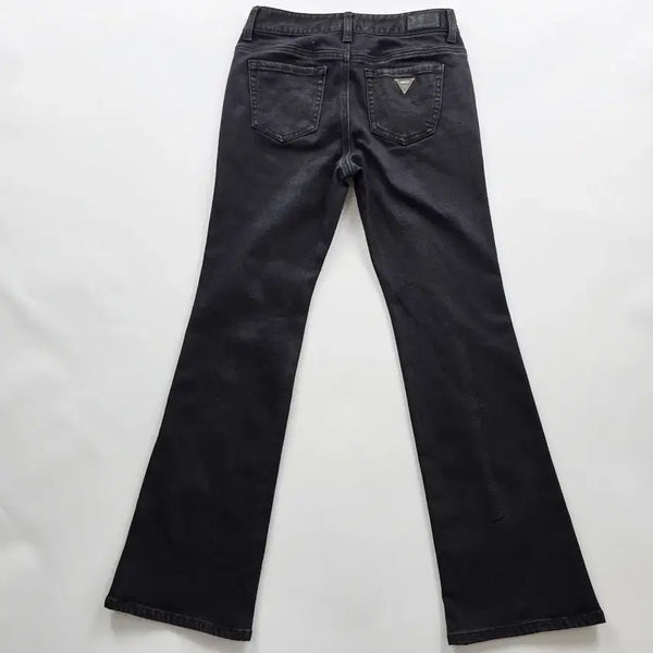 [BUNJANG] Guess Black Bootcut Stretch Denim Pants Size 26 / 게스 청바지 부츠컷 흑청 스판 데님팬츠 사이즈26 R7037