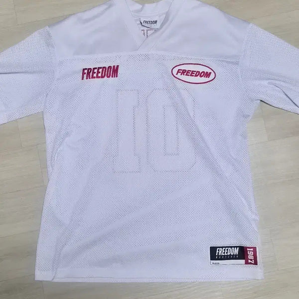 [BUNJANG] Freedom Mesh Rugby Jersey (White/Red) / 프리덤 메쉬 럭비 져지 (화이트레드)
