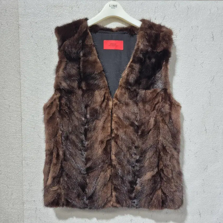 [BUNJANG] SOKO Brown Mink Vest / SOKO 밍크 베스트 브라운