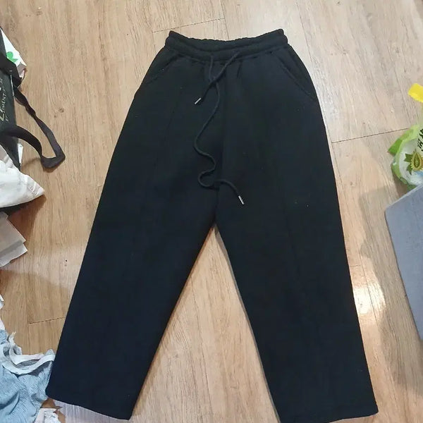 [BUNJANG] Neoprene Jogger Pants / 네오플랜 소재 조거 팬츠 블랙/고무줄 스트링팬츠44.55.66