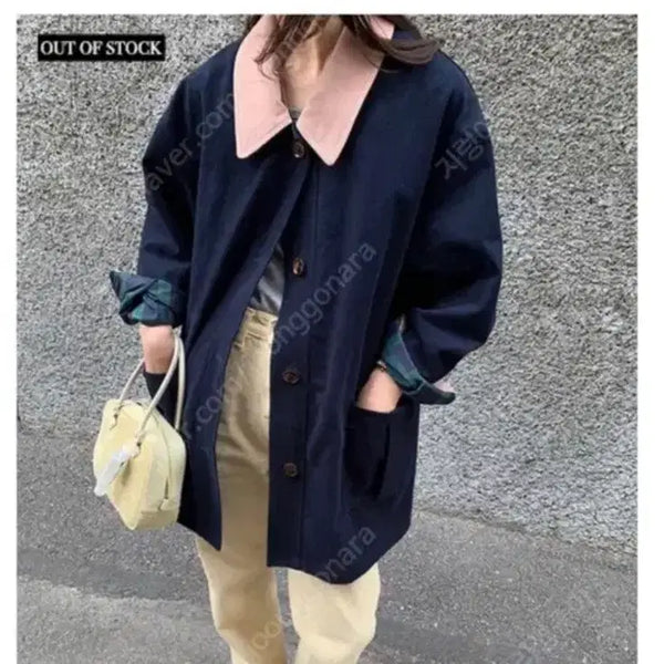 [BUNJANG] Modestmood Vermont Jacket Trench Coat Navy / 모데스트무드 버몬트 자켓 트렌치 코트 네이비