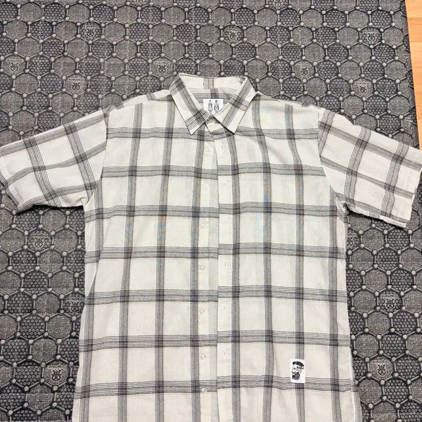 [BUNJANG] Vintage Check Short Sleeve Shirt / 빈티지 체크 반팔셔츠