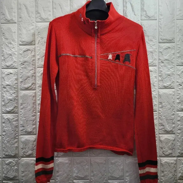 [BUNJANG] Women's Half-Zip Sweater / 하프집업 여성 스웨터