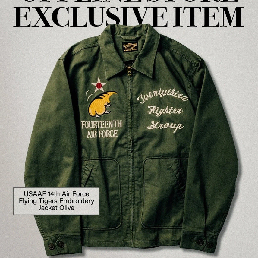 [BUNJANG] Flying Tigers Tour Jacket (Olive, Cotton) / NON STOCK 플라잉 타이거즈 투어 자켓