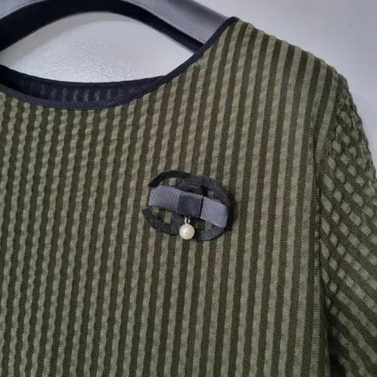 [BUNJANG] Paulee & Major Women's Khaki Patterned Dress / 폴앤메이저 여성 의류 카키색 패턴 원피스F