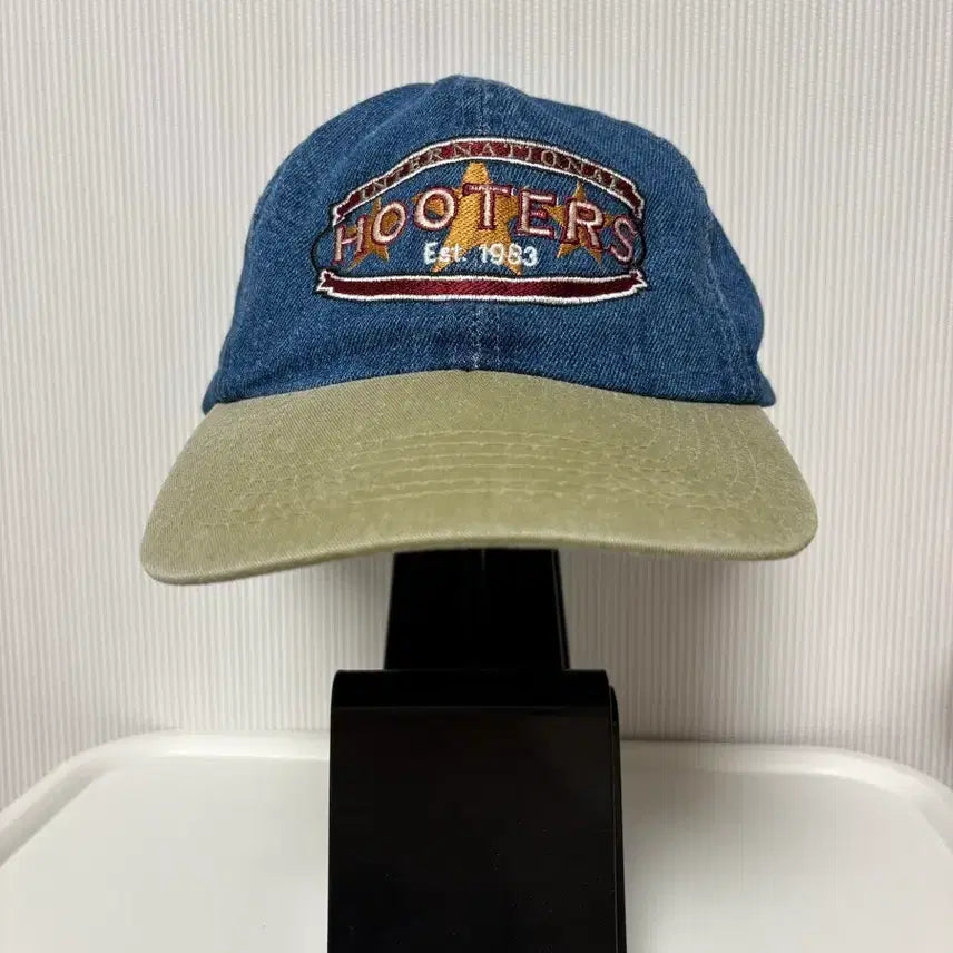 [BUNJANG] 1990s Hooters International Denim Two-Tone Vintage Ball Cap / 90s Hooters International 데님 투톤 빈티지 볼캡