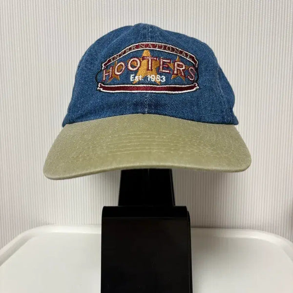 [BUNJANG] 1990s Hooters International Denim Two-Tone Vintage Ball Cap / 90s Hooters International 데님 투톤 빈티지 볼캡