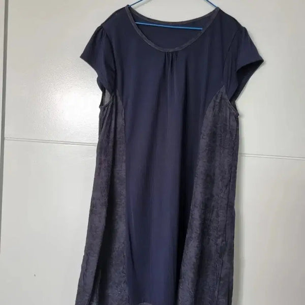 [BUNJANG] Women's Short-Sleeve Navy Mini Dress / 여성 여름 반팔  네이비미니원핏F