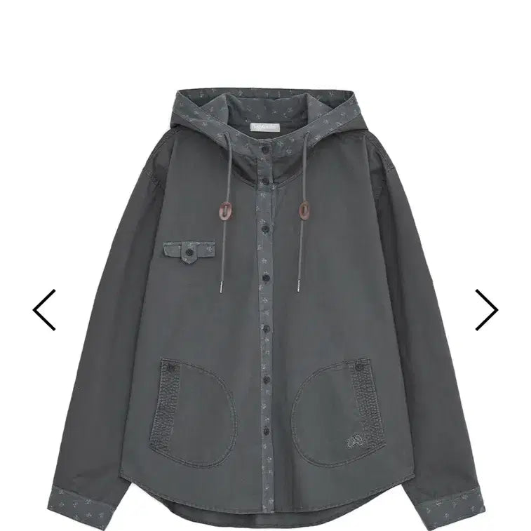 [BUNJANG] Hug Your Skin Hooded Shirts Jacket (Charcoal) / Hooded shirts jacket (Charcoal) 허그유어스킨 후드셔츠자켓차콜