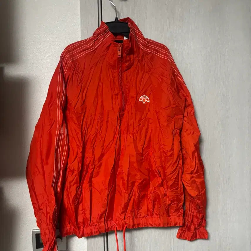 [BUNJANG] Adidas x Alexander Wang Collaboration Cropped Half-Zip Sweatshirt / 아디다스 알렉산더왕 콜라보 쭈글이 반집업