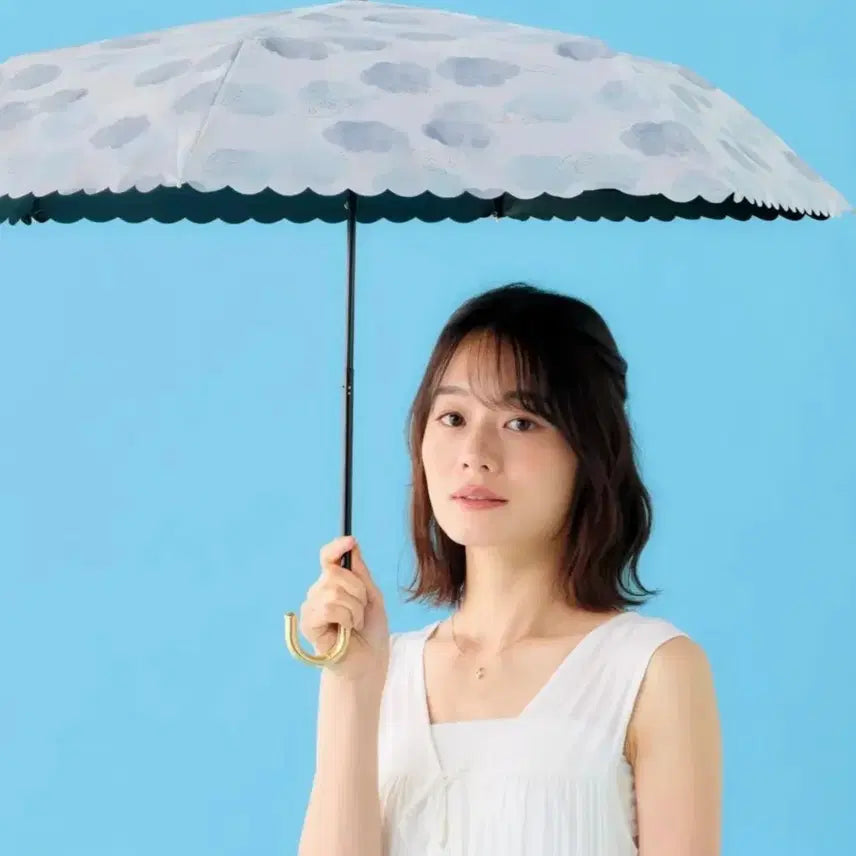 [BUNJANG] Wpc. x Sanrio Cinnamoroll Watercolor Art 3-Section Folding Sun Umbrella / [새상품] Wpc. 산리오 시나모롤 암막 3단 접이식 양산