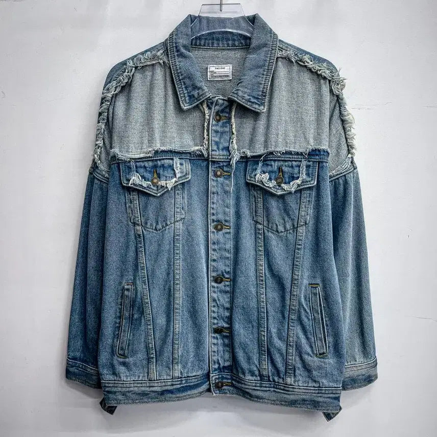 [BUNJANG] DRV Damage Trucker Denim Jacket (Domestic XL) / drv 데미지 트러커 데님 자켓 (국내 XL) AF911