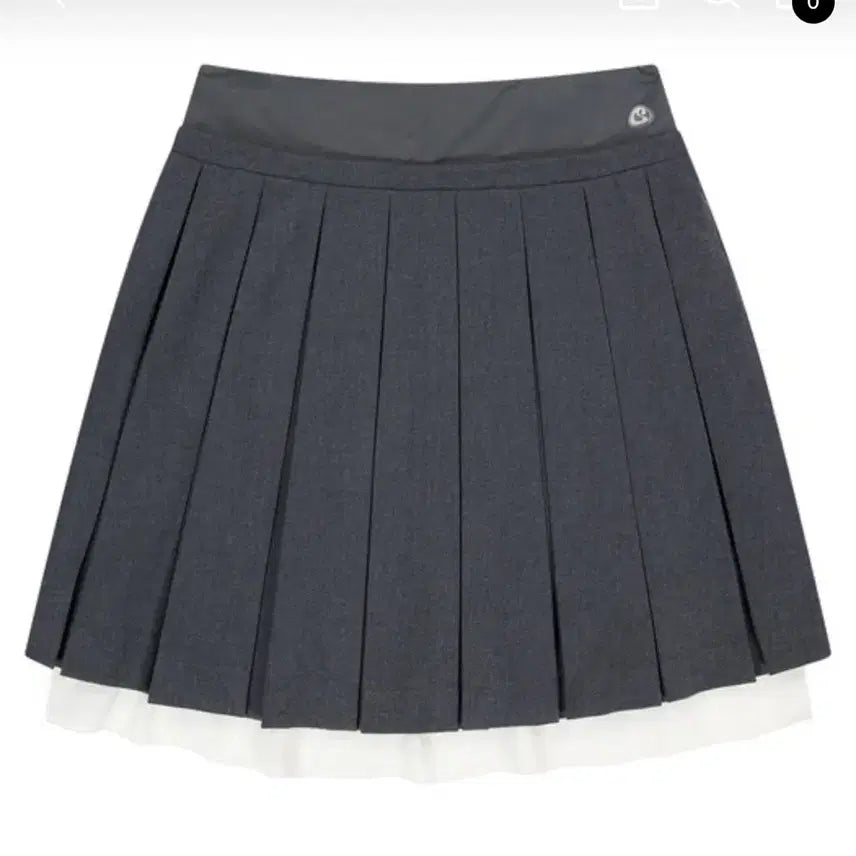 [BUNJANG] KOSEIO Double-Waist Pleated Skirt Grey / 코이세이오 더블웨이스트 플리츠 스커트