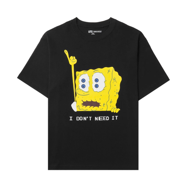 [BUNJANG] Uniqlo x SpongeBob Graphic T-Shirt / 유니클로 x 스폰지밥 그래픽 반팔 티셔츠