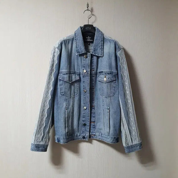 [BUNJANG] Thom Browne Lace Block Denim Jacket / 톰그레이하운드 레이스 블록 데님  자켓 m  사이즈 정품