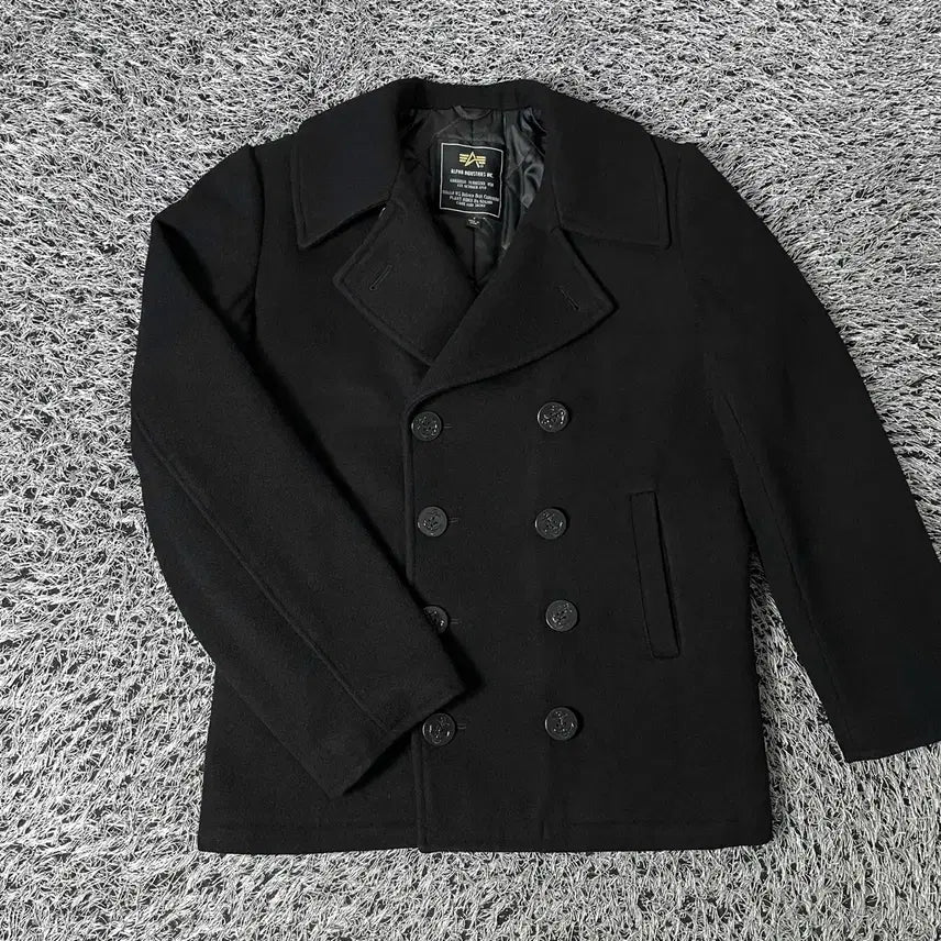[BUNJANG] Alpha Industries USN Double Pea Coat / ALPHA INDUSTRIES 알파인더스트리 USN 더블 피 코트