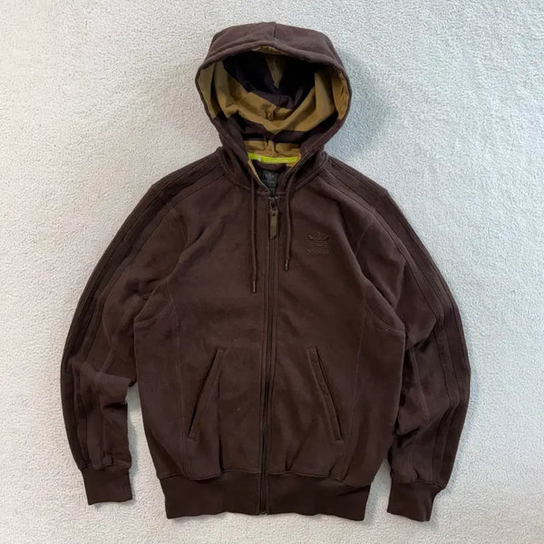 [BUNJANG] Adidas Choco Brown Hooded Zip-Up Jacket / 아디다스 초코브라운 후드집업
