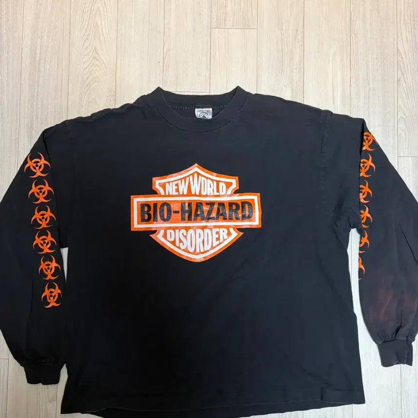 [BUNJANG] Biohazard x Harley-Davidson Long Sleeve T-Shirt / Biohazard 할리데이비슨 롱슬리브