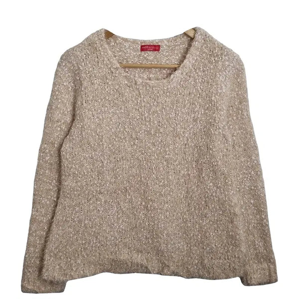 [BUNJANG] Earth Music & Ecology Beige Polyester Knit Sweater / EARTH MUSIC & ECOLOGY 어스뮤직앤에코로지 베이지 니트 [F] 폴리에스터 100%