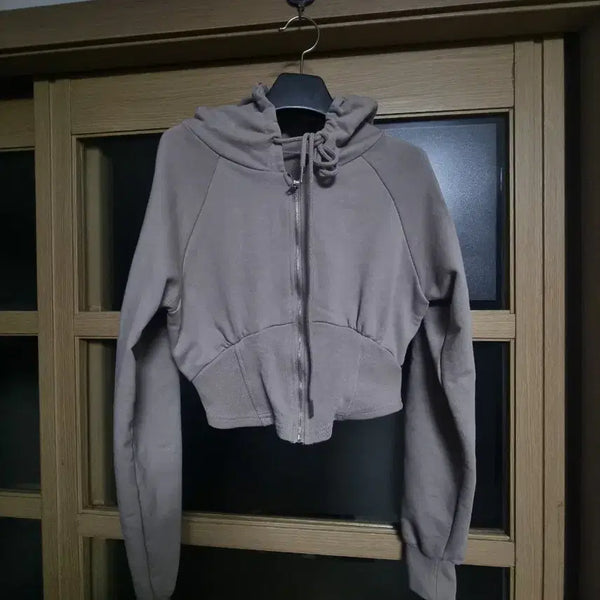 [BUNJANG] Danp Cropped Hooded Zip-Up S / danp 크롭 후드 집업 s