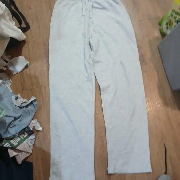 [BUNJANG] Giordano Light Grey Training Pants / 지오다노 연한 회색 트레이닝 고무줄바지/s55.66.