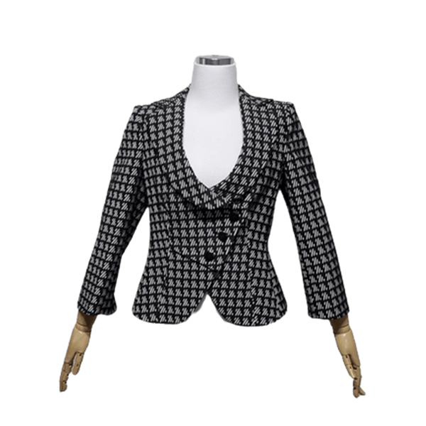 [BUNJANG] Giorgio Armani Collezione Authentic Windowpane Check Women's Spring/Autumn Short Jacket Size 82-84 / 아르마니꼴레지오니 정품 윈도우페인체크 여자 춘추용 여성 숏자켓82-84